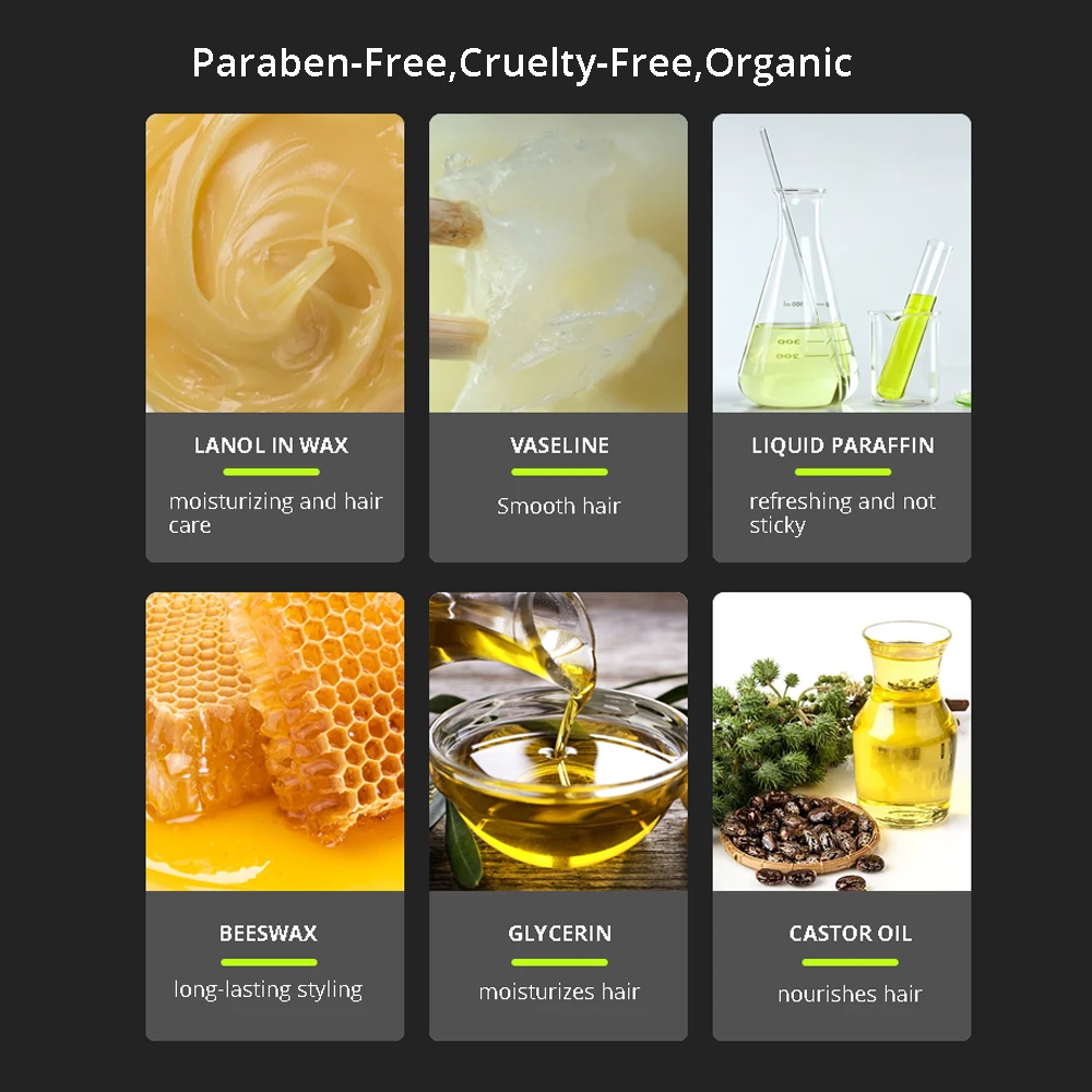 Factory Price High Capacity OEM/ODM Hair Care Products Strong Hold Hair Styling Hair Wax Pomade