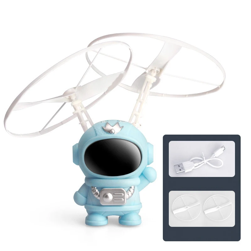 Kids Hand Induction Spaceman Spinning Fly Robot Toy Spaceship Electric Sensor Aircraft Toy Robot Child Doll Christmas Gift
