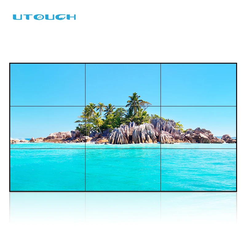 Multi panel tv wall 49 inch split screen display touch screen large sizes advertising lcd video wall