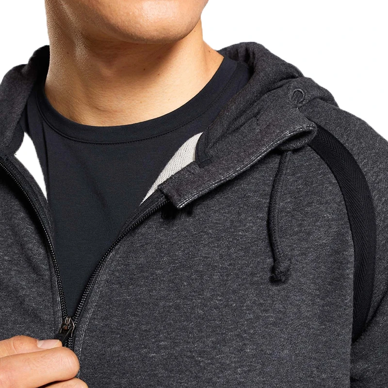 
breathable stretch full zip baseball custom gym hoodie 