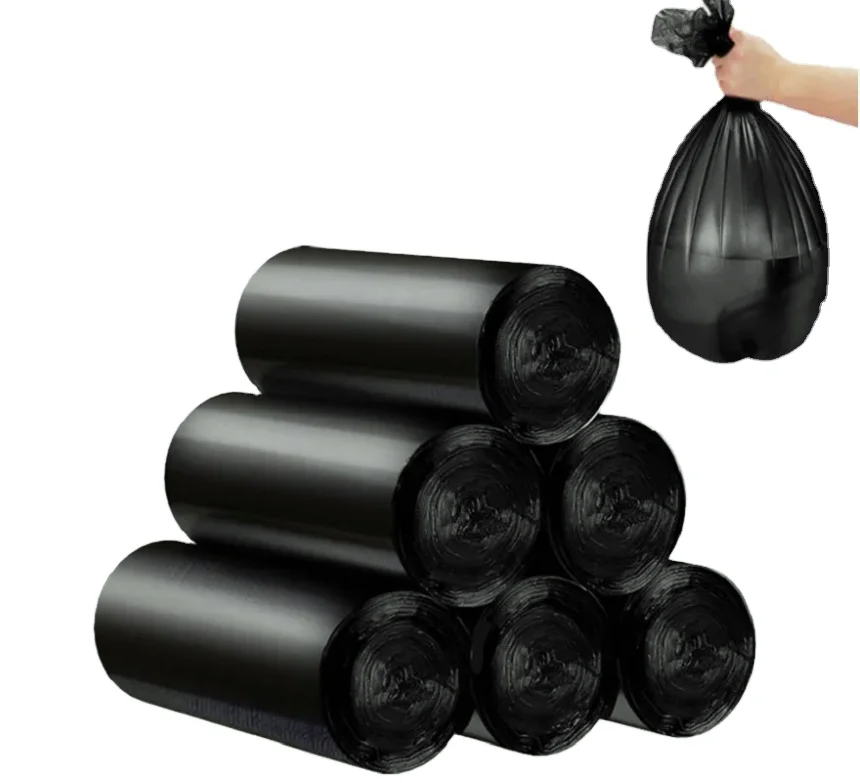 Kitchen thick star seal bin/can liner bag custom printed Waterproof Plastic Tie Handle Garbage Bag