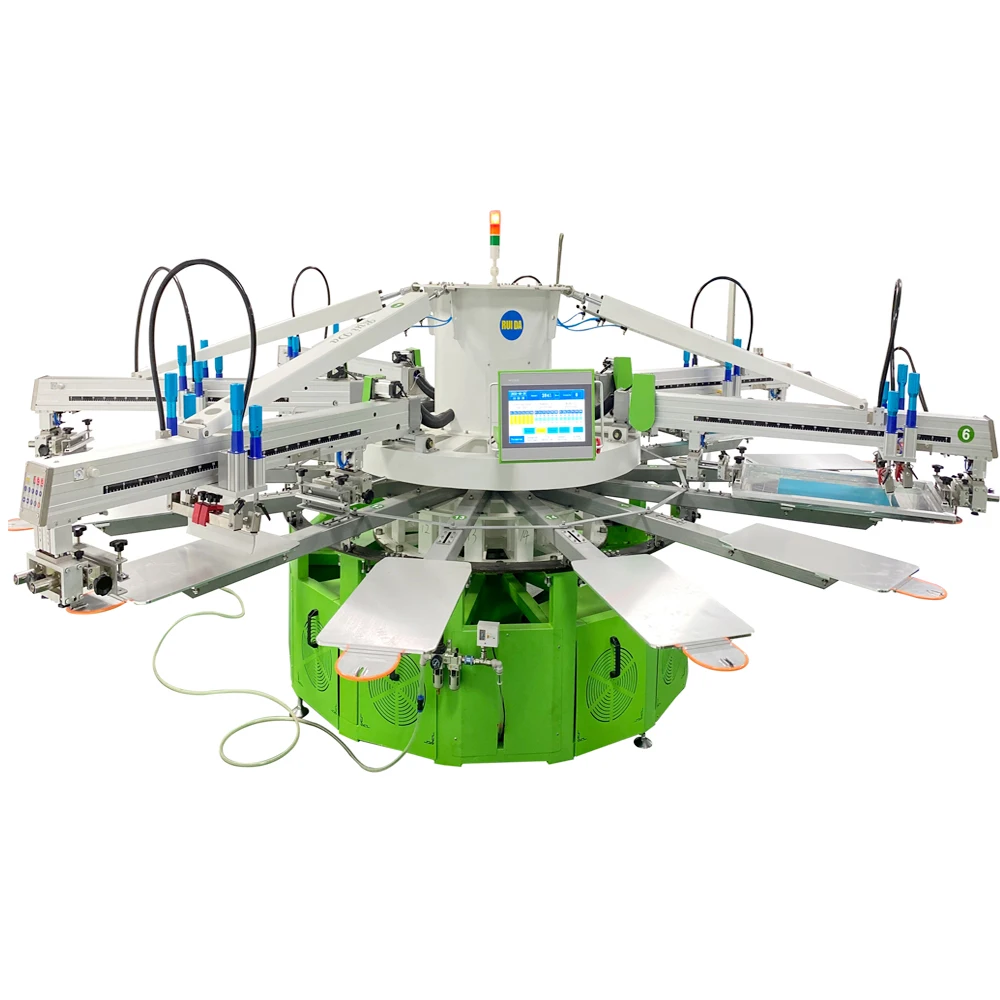 Automatic 6 Color 14 Station Octopus Screen Printing Machine