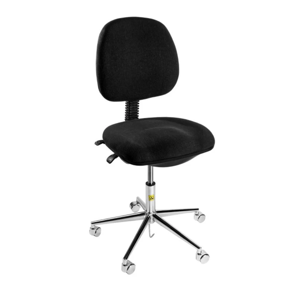 Fabric Antistatic Chair Manufacturer ESD Safe Chairs With Polished Aluminum Base