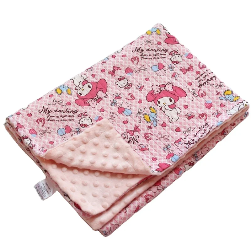 
Hot selling cute organic cotton plush baby security blanket baby comforter blanket 