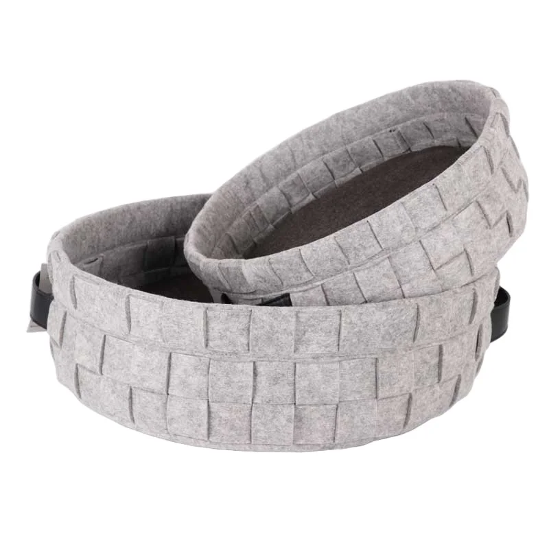 Eco-friendly felt woven pet cat dog cave basket living room dog bed dog sofa