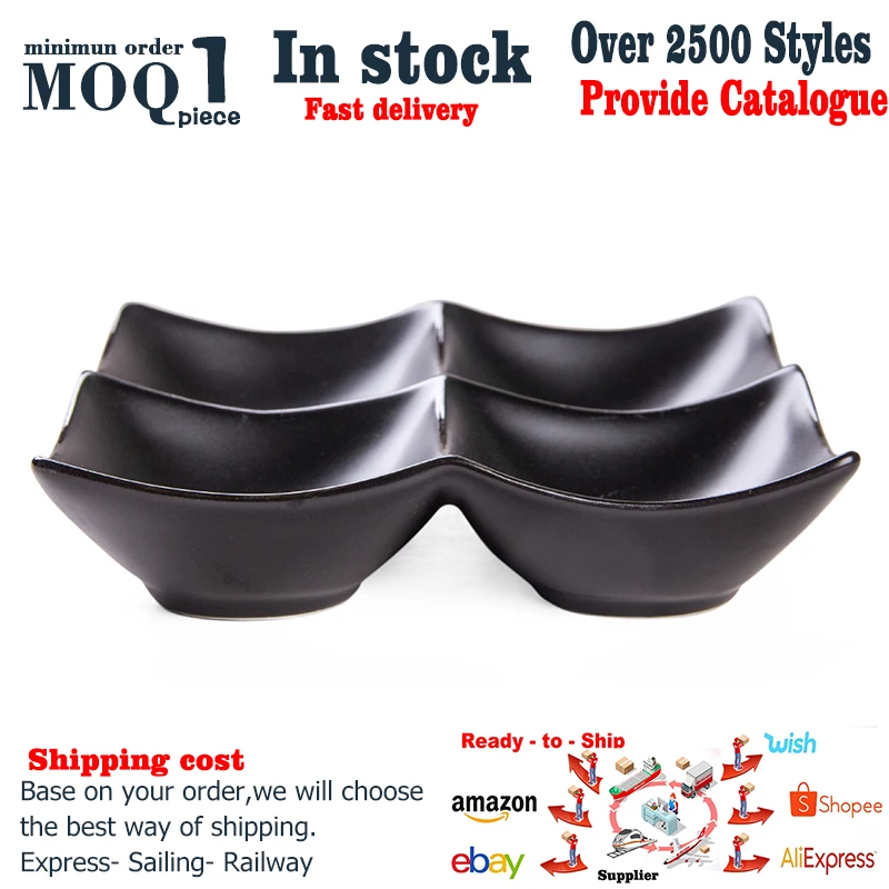 
Hot Sale Home Hotel Restaurant Porcelain Four Squares Dishes Wholesale Ceramic Dishes Plates 6.5Inch 