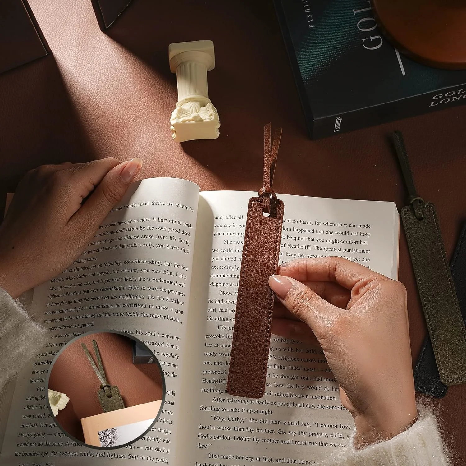 Bookmarks Quality Classic Smooth Handmade Leather Sublimation Light Personalized Bookmarks for Book