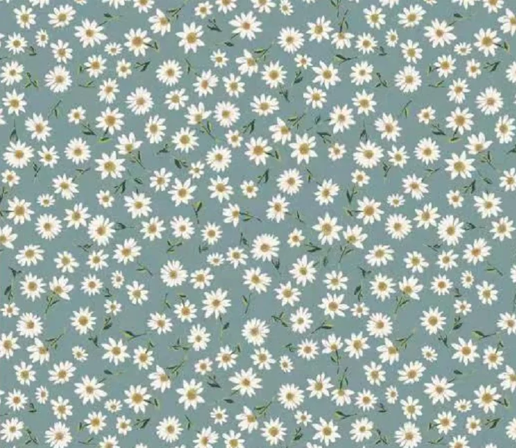 Rayon viscose challis  fabric 100% printed daisy  viscose  weaving spun rayon  slub fabric for suit  in stock