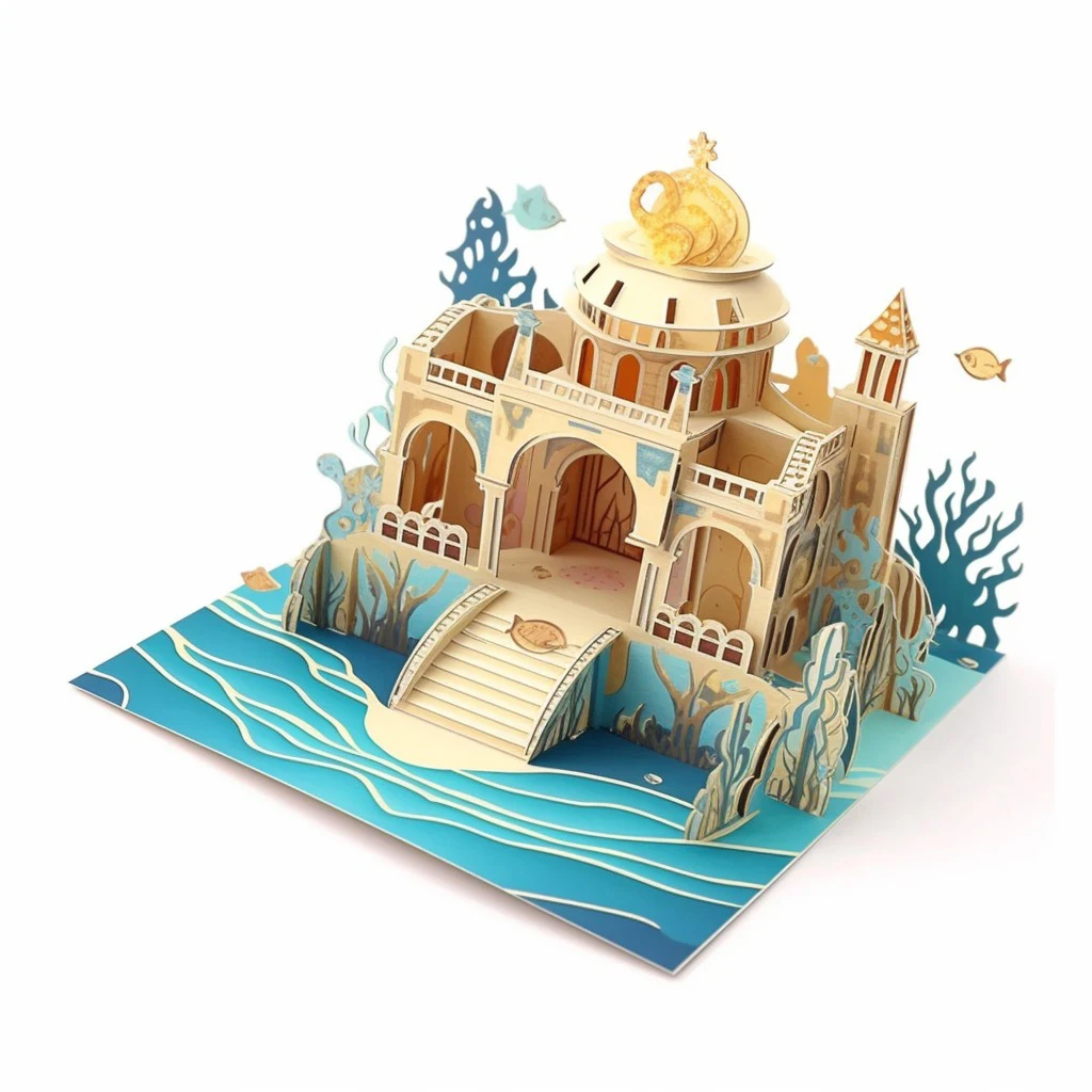 Wholesale 3d paper craft Manufacturer Unique 3D Pop Up Greeting Cards customize Pop Up Card