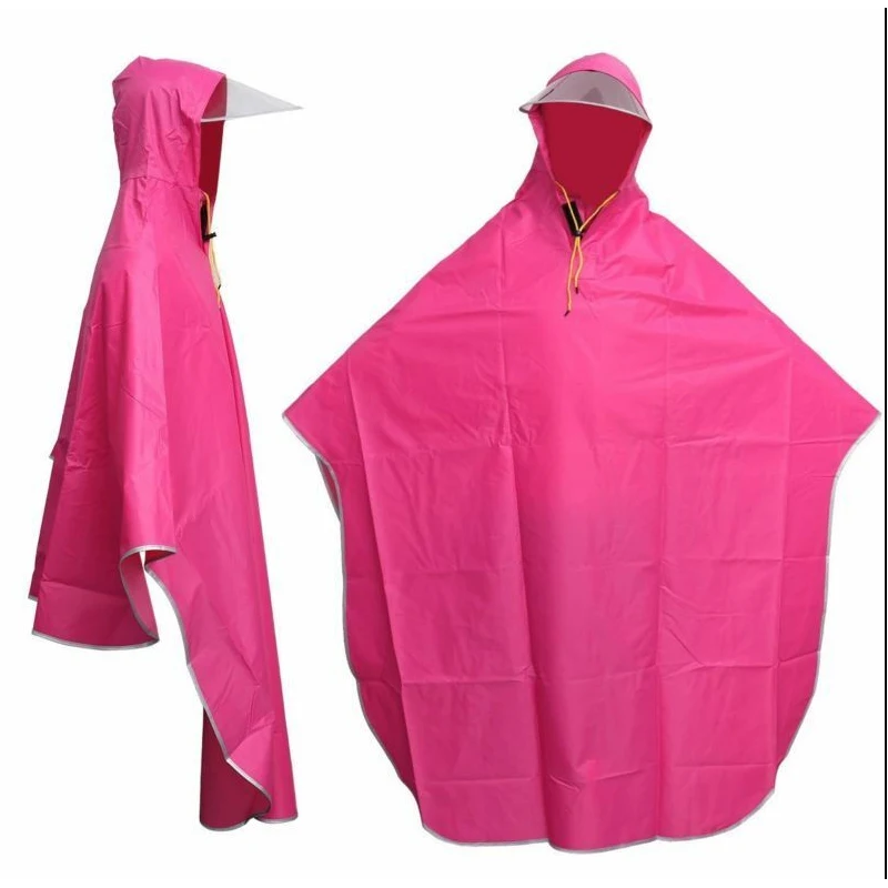 Custom logo Foldable 100% polyester backing water-resistant breathable  motorcycle rain poncho in black