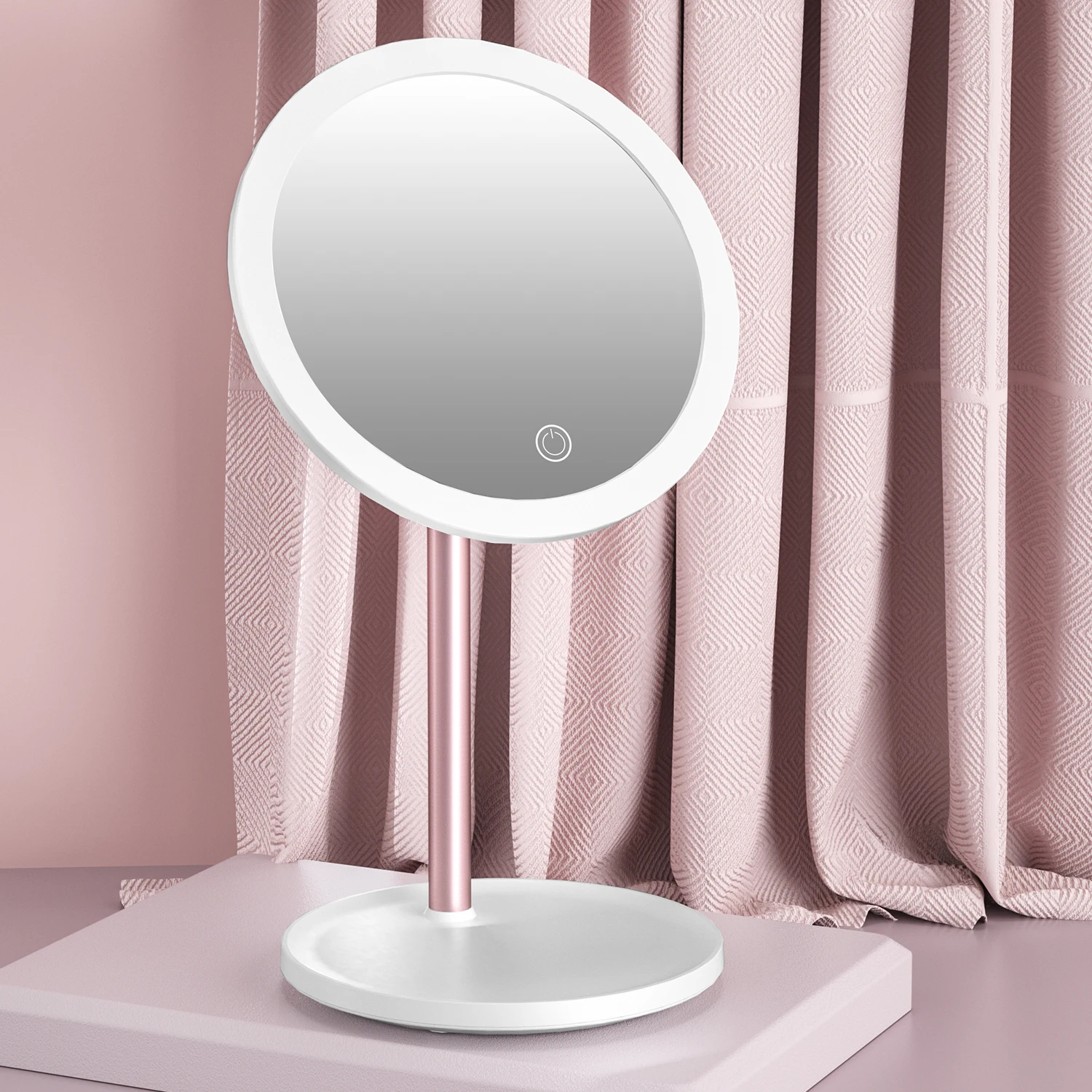 Портативное двухстороннее зеркало для макияжа M9 с увеличением 5X, 1000 мАч, перезаряжаемое зеркало для макияжа