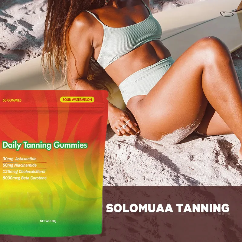 Manufacturer Private Label Skin Care Supplement Vegan Vitamin C Zinc Gummies Daily Tanning Gummies
