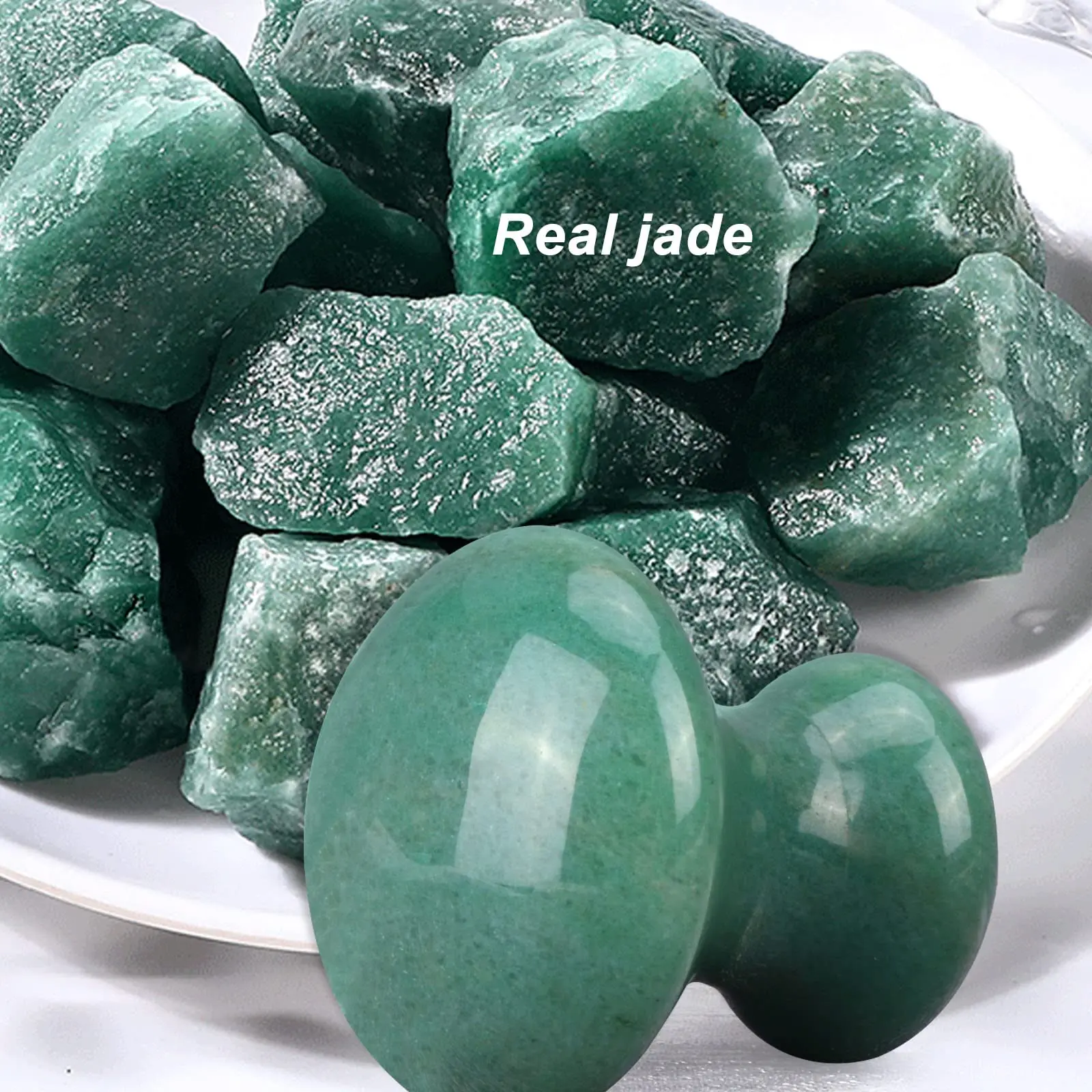 Traditional Acupuncture Therapys Face & Body Natural Jade Stone Gua Sha Tool Jade Gua Sha Massage Tool