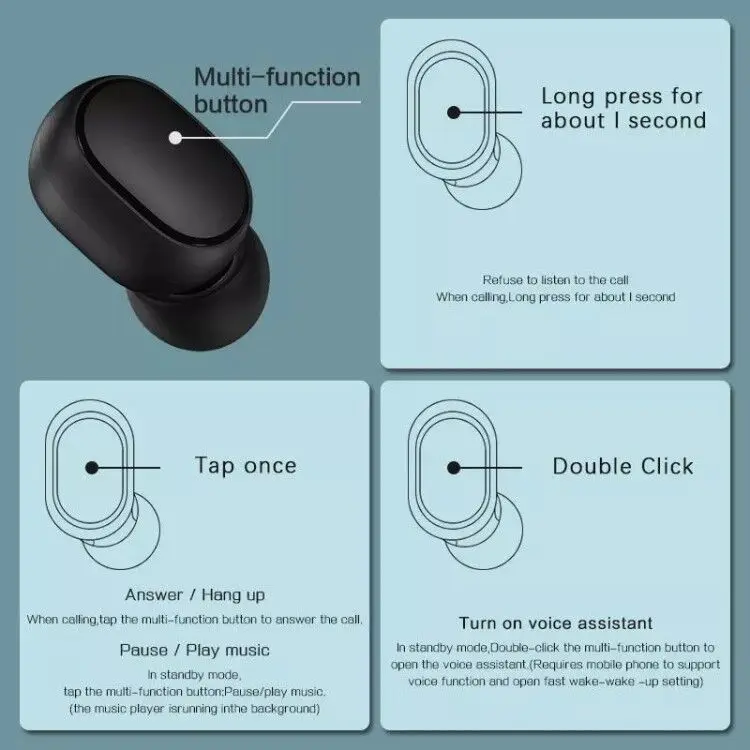 Airdots 2 глобальная версия Xiao mi наушники базовые беспроводные Спортивные Bluetooth для Mi Red Наушники