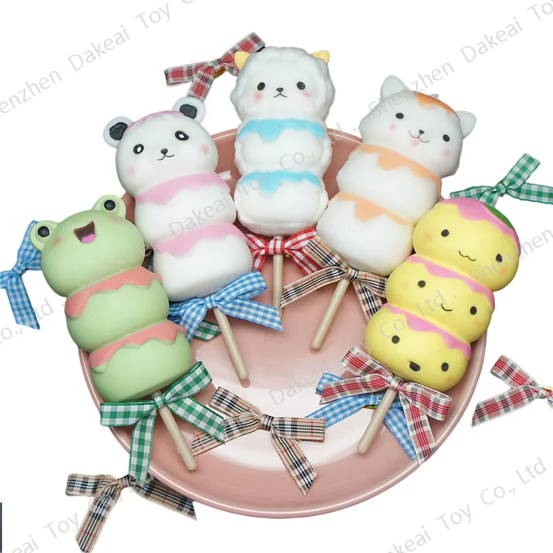 Artificial Japanese Kawaii TPR Soft Rubber Squeeze Slow Rising Cute Animal Mochi Squishy Toys