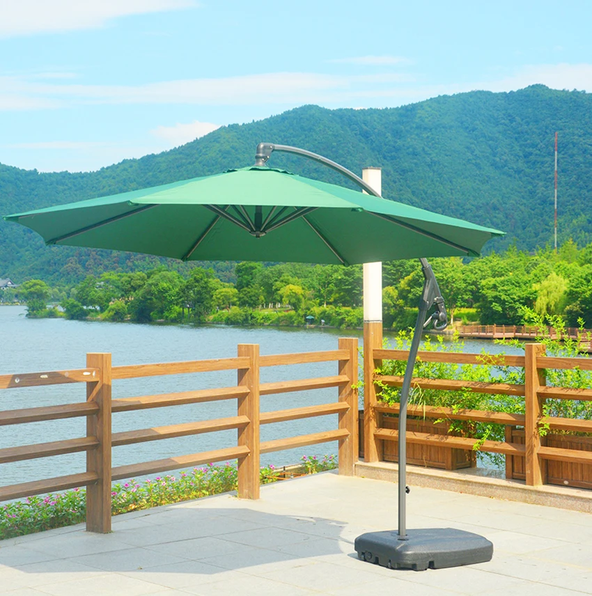 Rectangle Hanging Offset Cantilever Banana Garden Umbrella