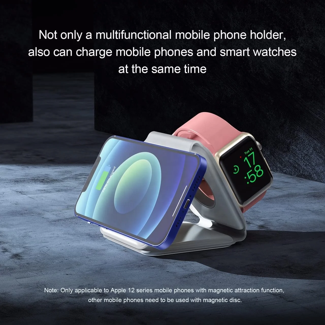 15W 3 in 1 Foldable Wireless Charger Magnetic  Wireless Charger Folding  Qi Wireless Charger Stand for Iwatch for Airpods
