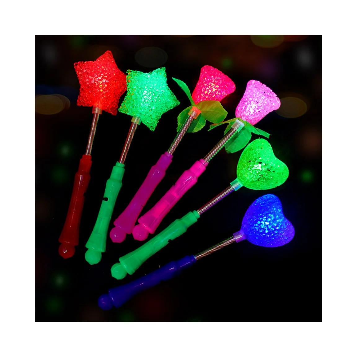 Концертные светящиеся игрушки мигающие палочки с палочкой для детей светодиодные волшебные розы