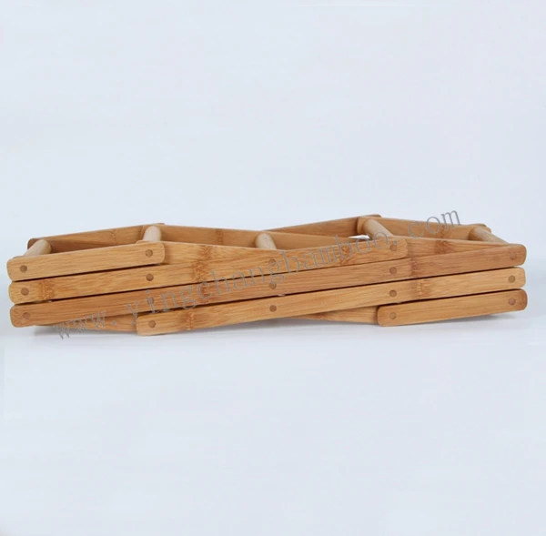 
natual color foldable bamboo wooden wine rack 