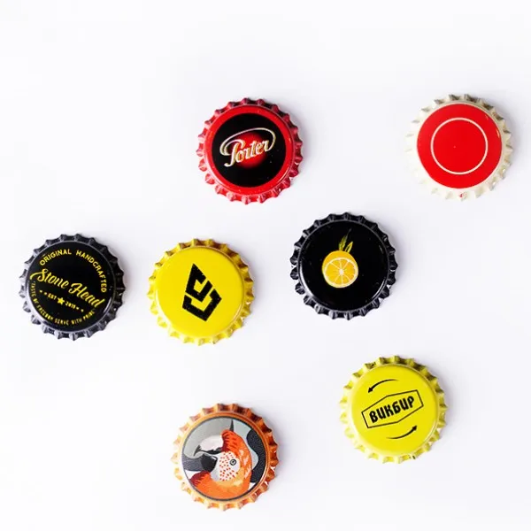 Customized printing LOGO stainless steel sealing caps for beverage juice milk beer bottle  crown caps wholesale
