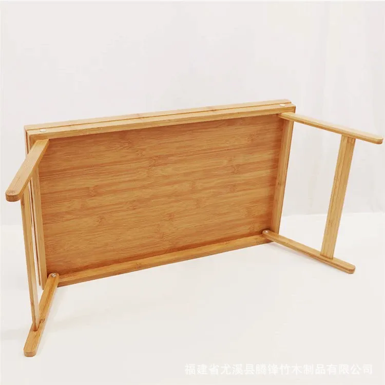 Bamboo breakfast tray with legs lazy person tray folding dinner wooden lazy person bed computer table tray