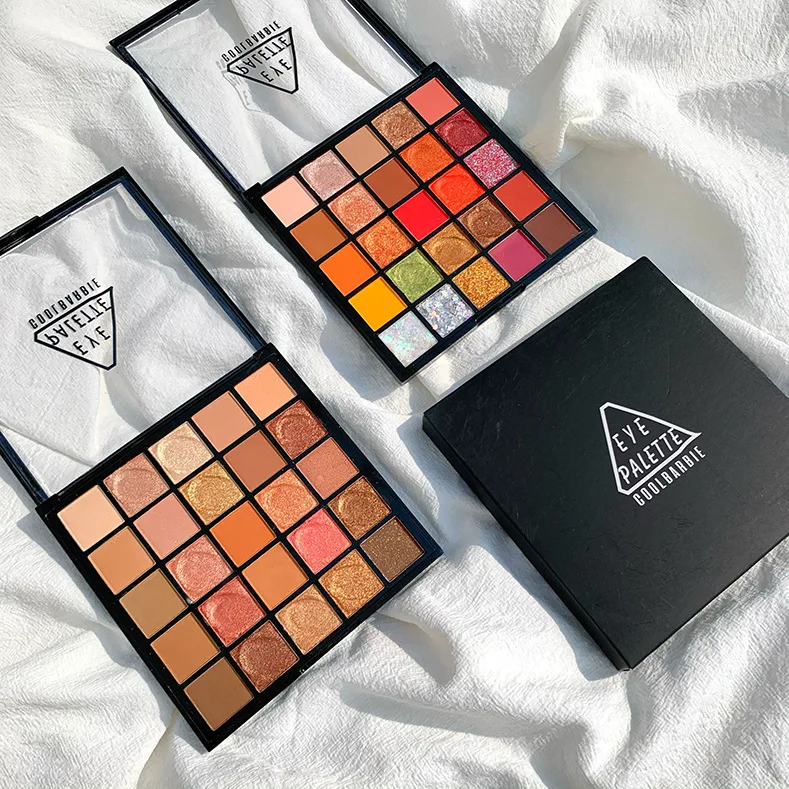 Оптовая продажа, 25 цветов, Палетка теней для век, разноцветные высокопигментированные матовые Перламутровые тени для век, Палетка