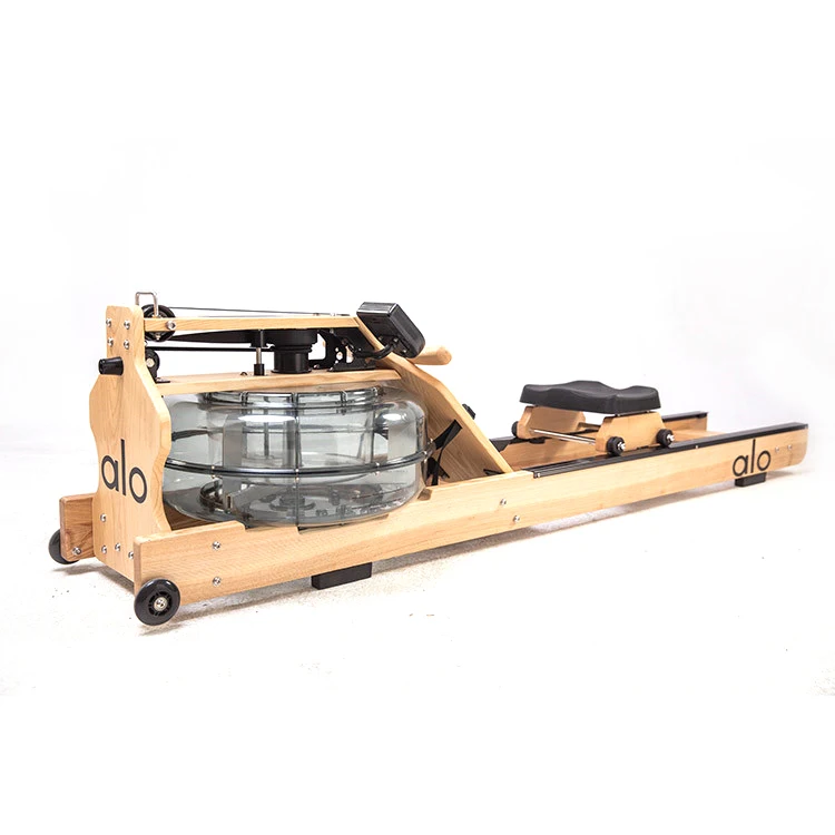 New Design Gym Aerobic Fitness Equipment Wooden Indoor Seated Rowing Machine