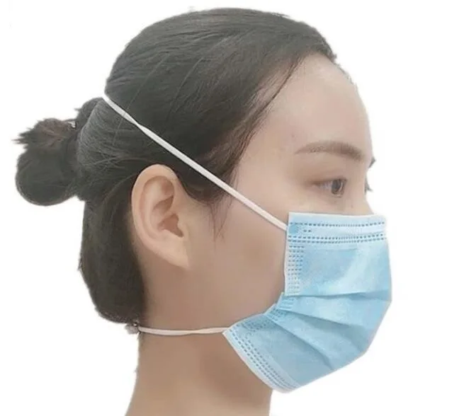 
2021 Hot Sale US and Europe certificate 3Layers Civil Disposable Facemask 3ply Headloop Blue Face Mask with Head loop 