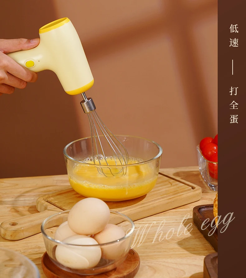 Rechargeable 5 speed Household operate plastic portable mini automatic cordless wireless egg cream beater electric mixer
