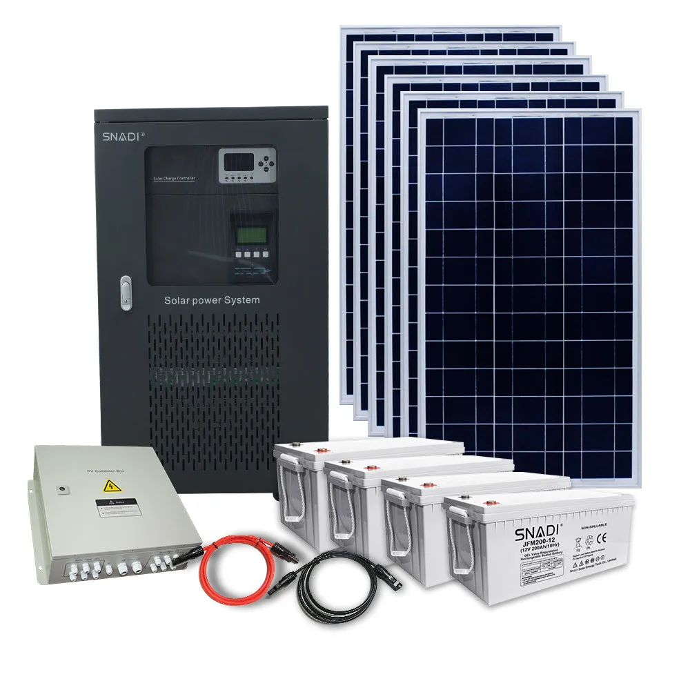 Power frequency sine wave output mppt charger 3 phase with battery best solar inverter Large industrial off-grid system