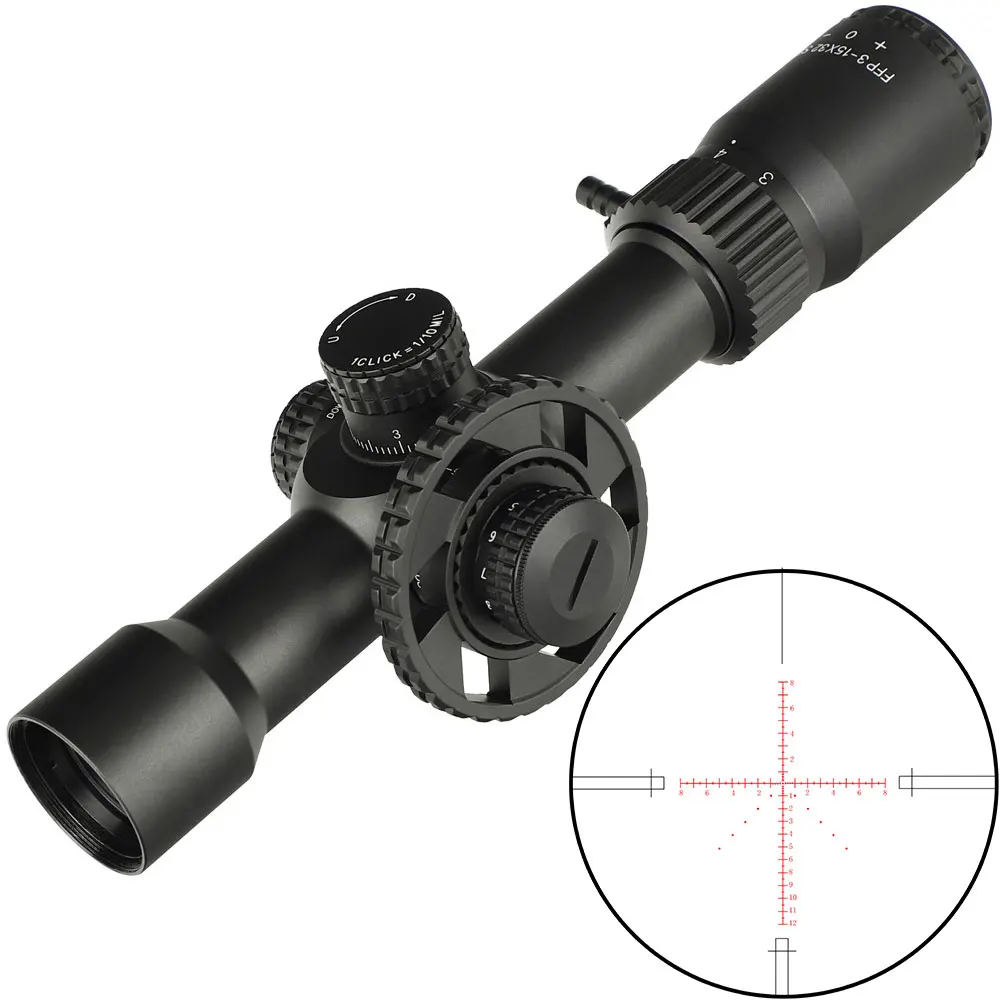 OEM ODM 3-15X32 SFIR Compact Tactical Sight Long Range First Focal Plane Optics FFP Scope