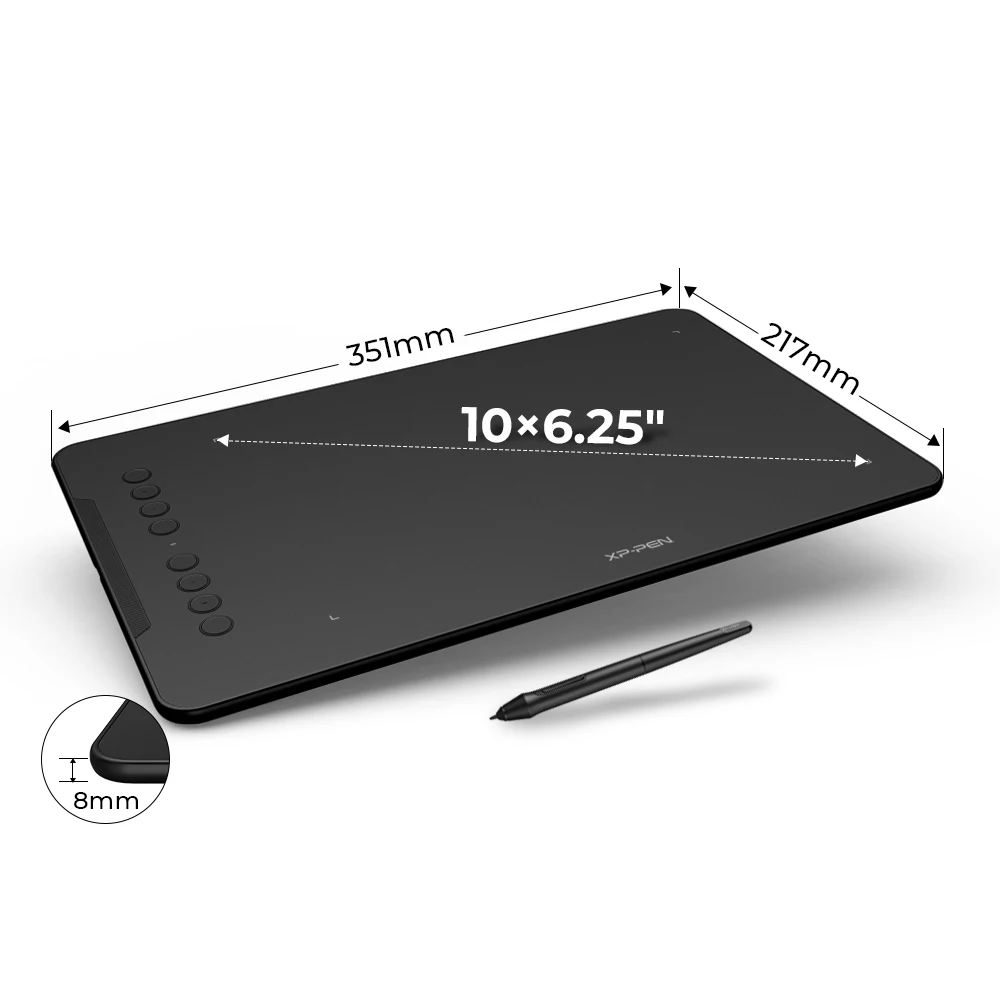 
Графический планшет XP-Pen Deco 01 V2, 10x6,25 дюйма, 8 мм, 8192 уровней 