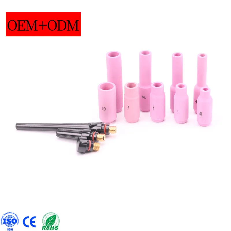 CNAWELD 10N50 10N49 10N48 10N47 10N46 10N45 10N44  10N50L 10N49L 10N48L Ceramic Nozzle Cup 10N series Tig Alumina Nozzle