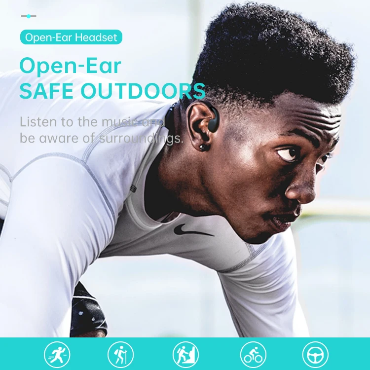 
OEM Dual Mode Music Play Portable Mini Wireless Earphone Handsfree Waterproof Sport MP3 Audio Player with Headphone 