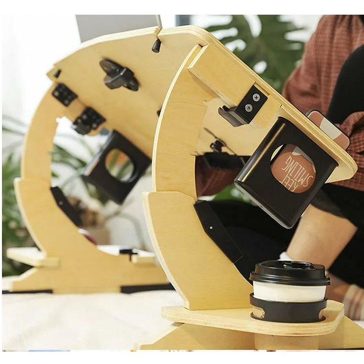 
Lie to play computer artifact on the bed laptop desk wooden folding adjustable Angle function desk 