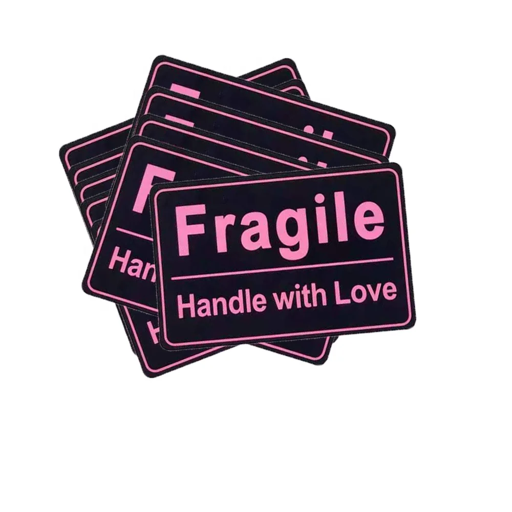  Fragile shipping Stickers 2' x 3' Handle with Care love label- Thank You Shipping Labels Warning 500