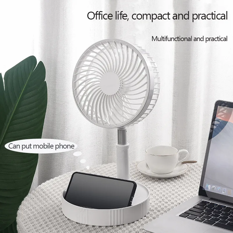 New Arrival Mini Fan Fold Portable Usb Outdoor Standing Table Fan Low Noise Adjustable Rechargeable Desktop Air Cooler Fan