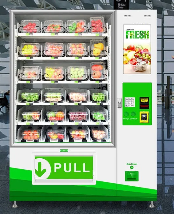 Snack Bar Sandwich Automatically Coffee and Tea Refrigerator Vending Machines with Credit Card Reader