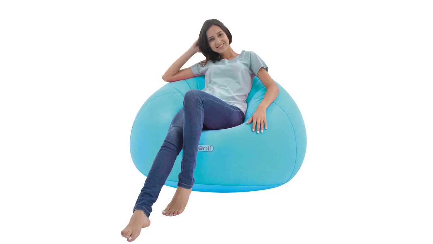 Avenli  Folding Inflatable Chairs Sofa Living Room Air Sofa 105cm*105cm*65cm Inflatable Flocked Sofa Chair Set