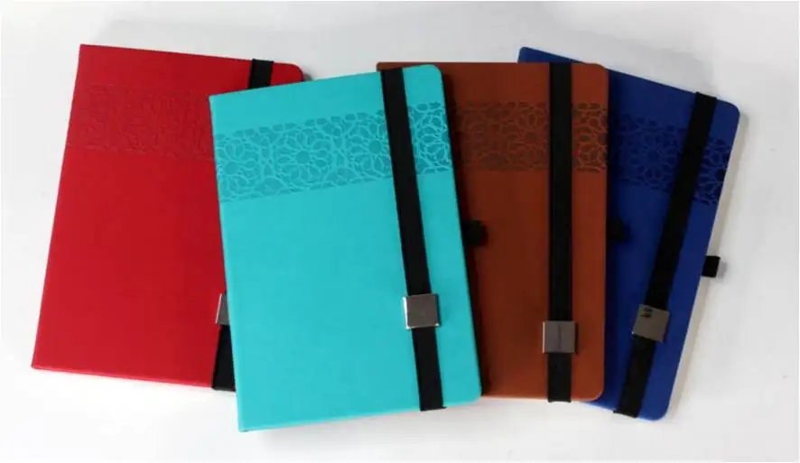 Luxury Business  Hard Cover Embossed Pu Notebook With Separator And Monthly Plan