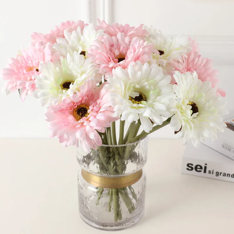 JCF495  Wholesale Silk Flowers Gerbera Artificial Chrysanthemum Gerbera Artificial Flower For Home Decor