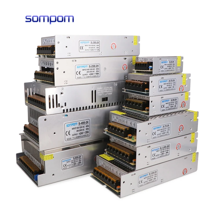 AC DC 12 В 60 Вт 100 120 150 200 1A 2A 3A 5A 8A 10A 20A 30A светодиодный драйвер 5V 12V 15V 24V 36V 48V Промышленный импульсный источник питания
