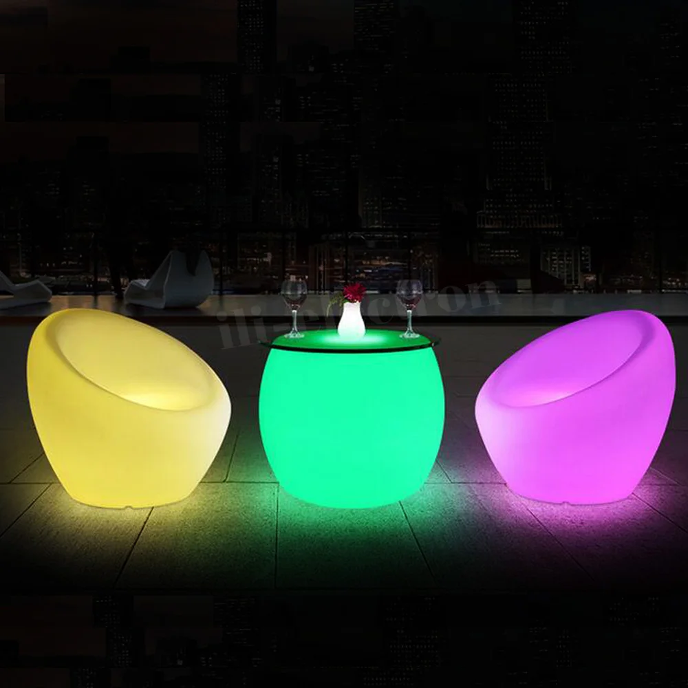 Pub used creative plastic led bar stool