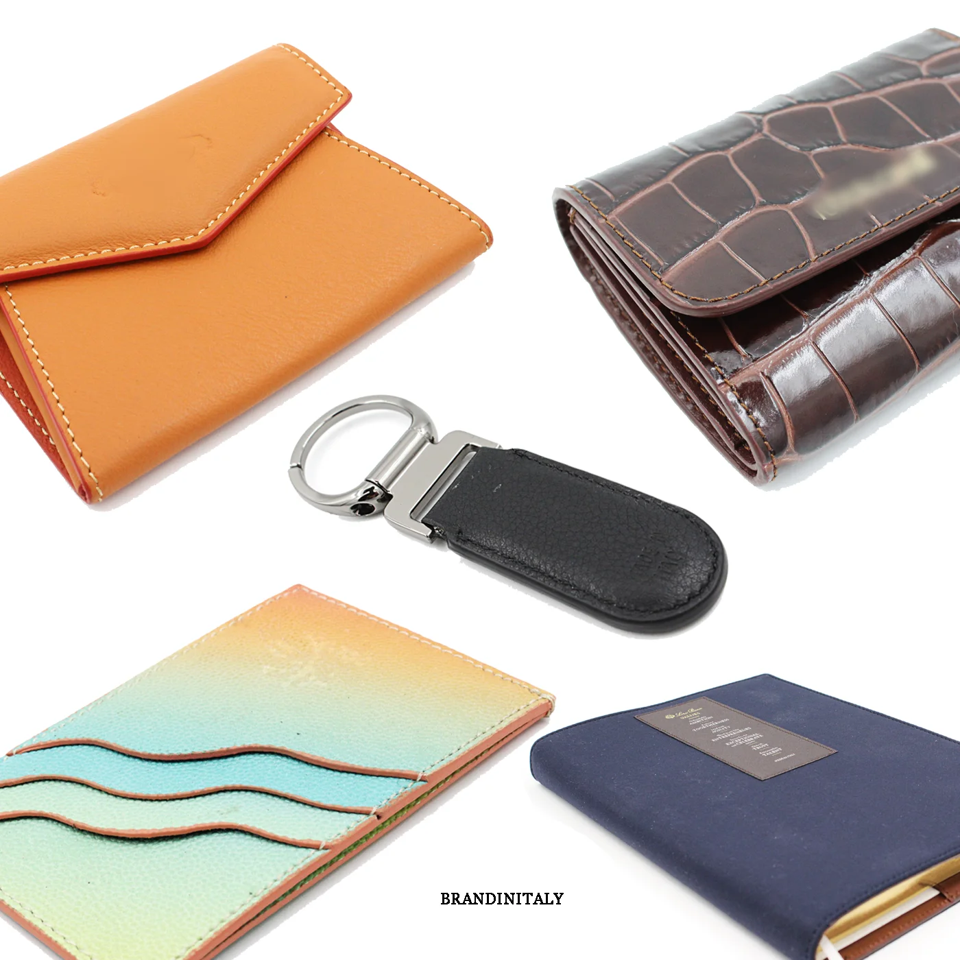 New style genuine leather Wallets fashion custom color logo italian quality credit card holder for woman and man