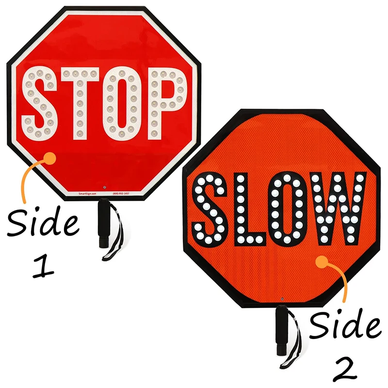 led hand held stop slow sign led traffic HIP Reflective warning products led safety  products
