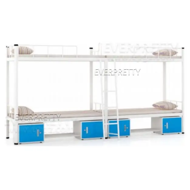 Hot Sale School Dormitory Furniture High Quality Metal Bunk Bed with Drawers for 4 people