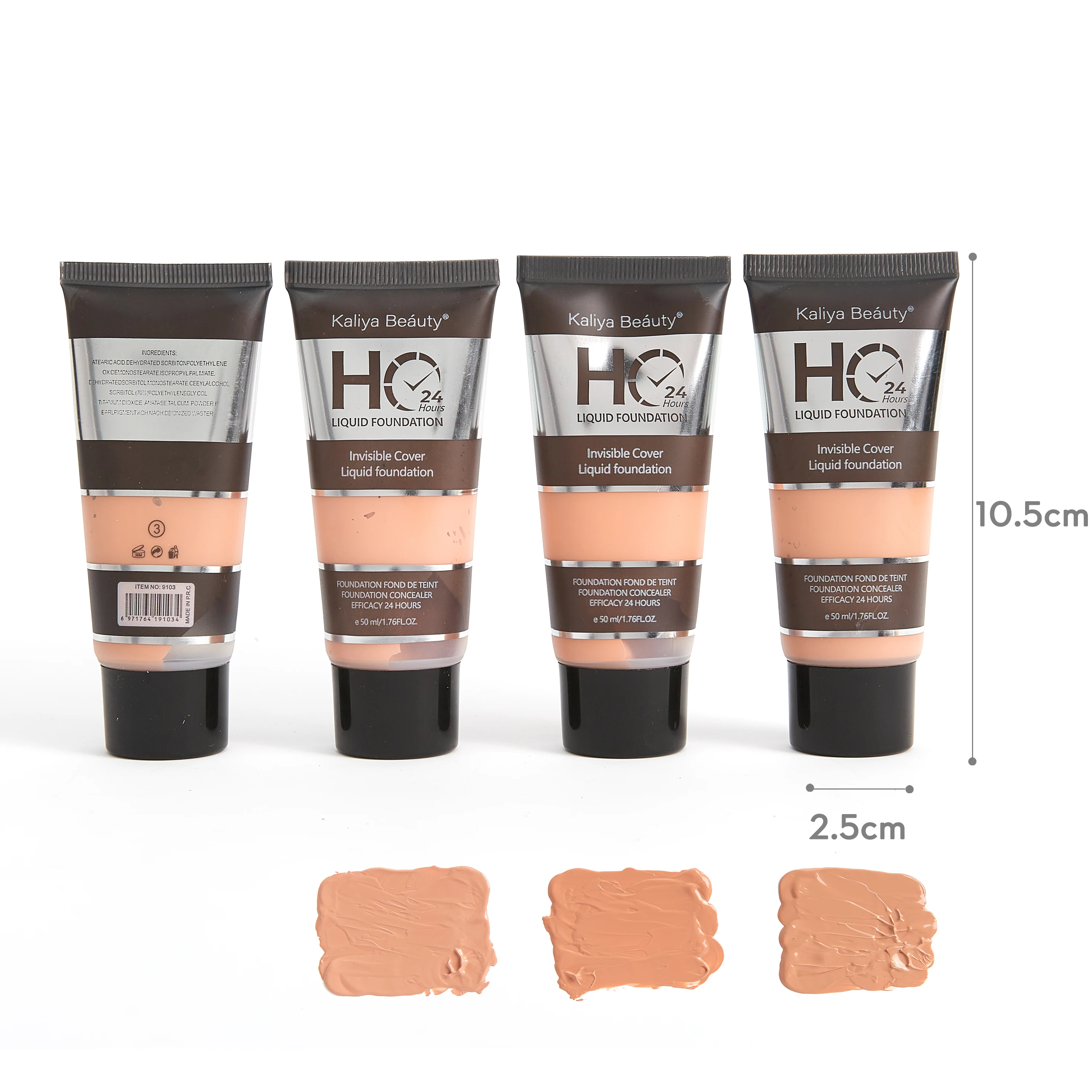 Private label Invisible Cover Liquid foundation EFFICACY 24 H waterproof Brighten moisturizer liquid foundation for all skin