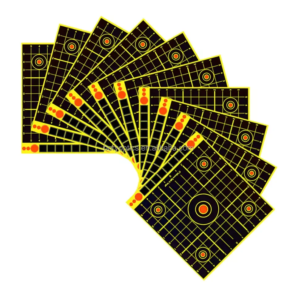 12' Shooting Target Adhesive Shoot Targets Splatter Reactive Stickers For Archery Bow Hunting Shooting Practice Training