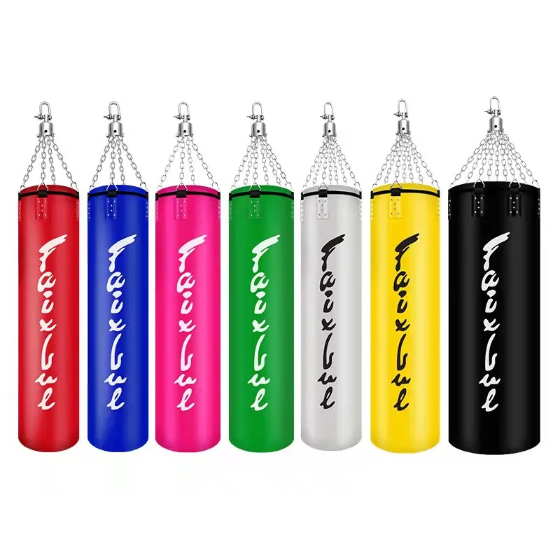 Empty Boxing Sandbag PU Leather Rotating Hook Boxing Punching Bag MMA Thai Bags
