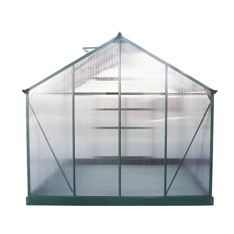 8x8FT tall wall aluminum frame garden agriculture greenhouse kit polycarbonate greenhouses
